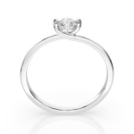 0,10 Karat Diamant Verlobungsring mit 1 Diamanten, Weißgold 585 / 14K, Weite 49 mm, Gewicht ca. 1.3 g.