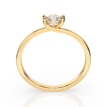 0,10 Karat Diamant Verlobungsring mit 1 Diamanten, Gelbgold 585 / 14K, Weite 54 mm, Gewicht ca. 1.3 g.