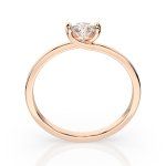0,15 Karat Diamant Verlobungsring mit 1 Diamanten, Rotgold 585 / 14K, Weite 67 mm, Gewicht ca. 1.4 g.