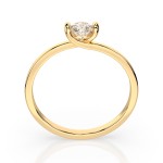 0,15 Karat Diamant Verlobungsring mit 1 Diamanten, Gelbgold 585 / 14K, Weite 47 mm, Gewicht ca. 1.4 g.