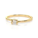 0,15 Karat Diamant Verlobungsring mit 1 Diamanten, Gelbgold 585 / 14K