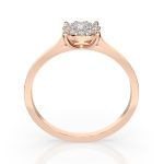 0,15 Karat Diamant Verlobungsring mit 11 Diamanten, Rotgold 585 / 14K, Weite 71 mm, Gewicht ca. 1.7 g.