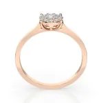 0,15 Karat Diamant Verlobungsring mit 11 Diamanten, Rotgold 585 / 14K