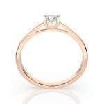 0,15 Karat Diamant Verlobungsring mit 1 Diamanten, Rotgold 585 / 14K, Weite 57 mm, Gewicht ca. 1.6 g.