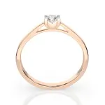 0,15 Karat Diamant Verlobungsring mit 1 Diamanten, Rotgold 585 / 14K