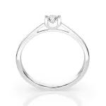 0,15 Karat Diamant Verlobungsring mit 1 Diamanten, Weißgold 585 / 14K
