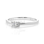 0,15 Karat Diamant Verlobungsring mit 1 Diamanten, Weißgold 585 / 14K, Gewicht ca. 1.6 g.