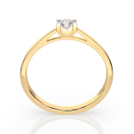 0,15 Karat Diamant Verlobungsring mit 1 Diamanten, Gelbgold 585 / 14K, Weite 71 mm, Gewicht ca. 1.6 g.