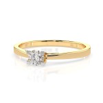 0,15 Karat Diamant Verlobungsring mit 1 Diamanten, Gelbgold 585 / 14K, Weite 63 mm, Gewicht ca. 1.6 g.