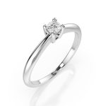 0,06 Karat Diamant Verlobungsring mit 1 Diamanten, Weißgold 585 / 14K, Weite 66 mm, Gewicht ca. 1.75 g.