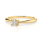 0,06 Karat Diamant Verlobungsring mit 1 Diamanten, Gelbgold 585 / 14K, Weite 59 mm, Gewicht ca. 1.75 g.