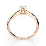 0,10 Karat Diamant Verlobungsring mit 1 Diamanten, Rotgold 585 / 14K, Weite 63 mm, Gewicht ca. 1.7 g.