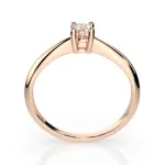 0,10 Karat Diamant Verlobungsring mit 1 Diamanten, Rotgold 585 / 14K