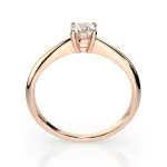 0,20 Karat Diamant Verlobungsring mit 1 Diamanten, Rotgold 585 / 14K