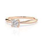 0,20 Karat Diamant Verlobungsring mit 1 Diamanten, Rotgold 585 / 14K, Weite 55 mm, Gewicht ca. 1.7 g.
