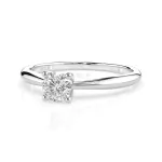 0,20 Karat Diamant Verlobungsring mit 1 Diamanten, Weißgold 585 / 14K