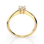 0,20 Karat Diamant Verlobungsring mit 1 Diamanten, Gelbgold 585 / 14K