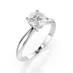 0,40 Karat Diamant Verlobungsring mit 1 Diamanten, Weißgold 585 / 14K, Weite 54 mm, Gewicht ca. 1.7 g.