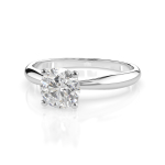 0,40 Karat Diamant Verlobungsring mit 1 Diamanten, Weißgold 585 / 14K, Weite 52 mm, Gewicht ca. 1.7 g.