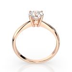 0,5 Karat Diamant Verlobungsring mit 1 Diamanten, Rotgold 585 / 14K, Weite 58 mm, Gewicht ca. 1.9 g.