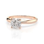 0,5 Karat Diamant Verlobungsring mit 1 Diamanten, Rotgold 585 / 14K, Weite 48 mm, Gewicht ca. 1.9 g.