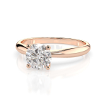 0,5 Karat Diamant Verlobungsring mit 1 Diamanten, Rotgold 585 / 14K, Weite 65 mm, Gewicht ca. 1.9 g.