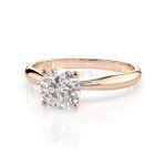 0,5 Karat Diamant Verlobungsring mit 1 Diamanten, Rotgold 585 / 14K, Weite 49 mm, Gewicht ca. 1.9 g.