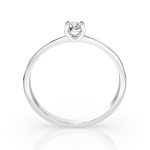 0,10 Karat Diamant Verlobungsring, Weißgold 585 / 14K, Weite 71 mm, Gewicht ca. 1.3 g.