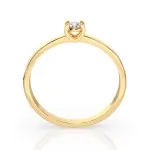 0,10 Karat Diamant Verlobungsring, Gelbgold 585 / 14K