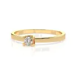 0,10 Karat Diamant Verlobungsring, Gelbgold 585 / 14K