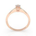 0,10 Karat Diamant Verlobungsring mit 1 Diamanten, Rotgold 585 / 14K, Weite 57 mm, Gewicht ca. 1.25 g.
