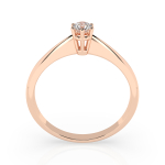 0,10 Karat Diamant Verlobungsring mit 1 Diamanten, Rotgold 585 / 14K, Weite 65 mm, Gewicht ca. 1.25 g.