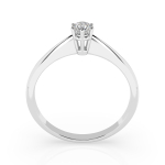 0,10 Karat Diamant Verlobungsring mit 1 Diamanten, Weißgold 585 / 14K, Weite 48 mm, Gewicht ca. 1.25 g.