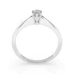 0,15 Karat Diamant Verlobungsring mit 1 Diamanten, Weißgold 585 / 14K