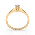 0,15 Karat Diamant Verlobungsring mit 1 Diamanten, Gelbgold 585 / 14K, Weite 59 mm, Gewicht ca. 1.5 g.