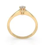 0,15 Karat Diamant Verlobungsring mit 1 Diamanten, Gelbgold 585 / 14K