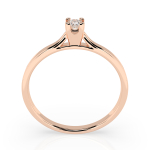 0,06 Karat Diamant Verlobungsring mit 1 Diamanten, Rotgold 585 / 14K, Weite 58 mm, Gewicht ca. 1.5 g.