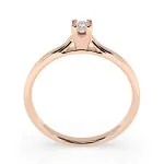 0,06 Karat Diamant Verlobungsring mit 1 Diamanten, Rotgold 585 / 14K