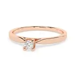 0,06 Karat Diamant Verlobungsring mit 1 Diamanten, Rotgold 585 / 14K