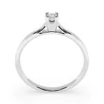 0,06 Karat Diamant Verlobungsring mit 1 Diamanten, Weißgold 585 / 14K