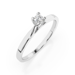 0,06 Karat Diamant Verlobungsring mit 1 Diamanten, Weißgold 585 / 14K, Weite 56 mm, Gewicht ca. 1.5 g.