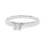 0,06 Karat Diamant Verlobungsring mit 1 Diamanten, Weißgold 585 / 14K, Weite 54 mm, Gewicht ca. 1.5 g.