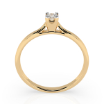 0,06 Karat Diamant Verlobungsring mit 1 Diamanten, Gelbgold 585 / 14K, Weite 72 mm, Gewicht ca. 1.5 g.