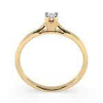 0,06 Karat Diamant Verlobungsring mit 1 Diamanten, Gelbgold 585 / 14K
