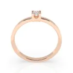 0,10 Karat Diamant Verlobungsring mit 1 Diamanten, Rotgold 585 / 14K