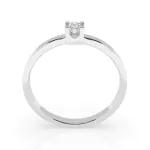 0,10 Karat Diamant Verlobungsring mit 1 Diamanten, Weißgold 585 / 14K