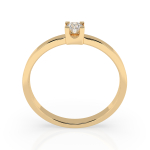 0,10 Karat Diamant Verlobungsring mit 1 Diamanten, Gelbgold 585 / 14K, Gewicht ca. 1.5 g.