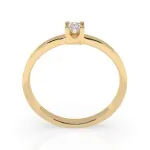 0,10 Karat Diamant Verlobungsring mit 1 Diamanten, Gelbgold 585 / 14K