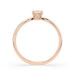 0,10 Karat Diamant Verlobungsring mit 1 Diamanten, Rotgold 585 / 14K, Weite 63 mm, Gewicht ca. 1.6 g.