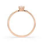 0,10 Karat Diamant Verlobungsring mit 1 Diamanten, Rotgold 585 / 14K, Weite 72 mm, Gewicht ca. 1.6 g.